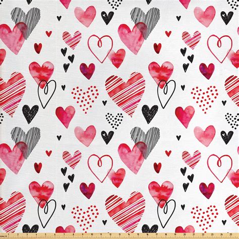 heart fabric by the yard